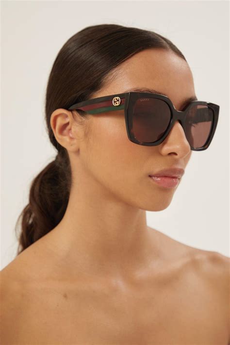 gucci havana grey sunglasses|Gucci oversized square sunglasses.